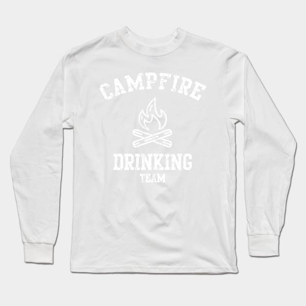 Campfire Drinking Team Long Sleeve T-Shirt by Blister